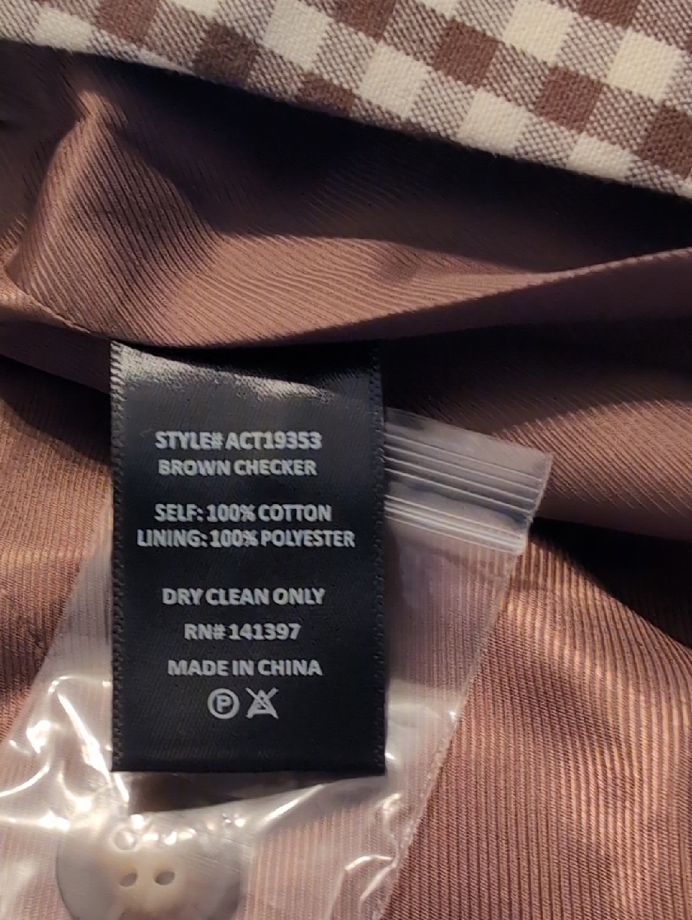 ASTR Karan Check Cotton Vest - S - Picture 5 of 5